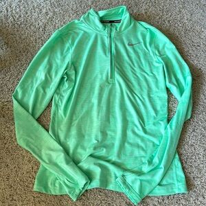 Neon green nike quarter zip